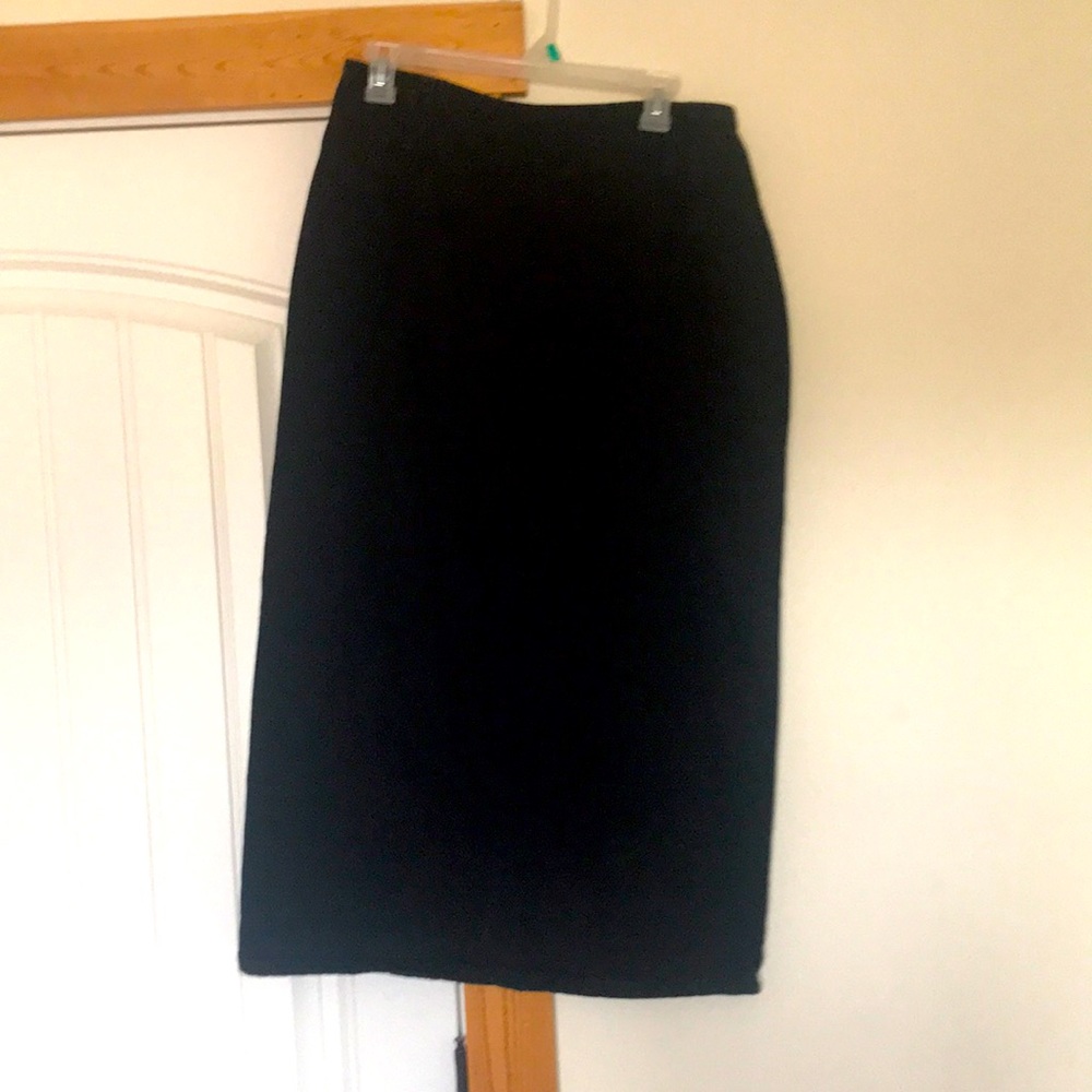 Pencil Skirt. Black Denim. Zip up. St. John’s Bay. Size 12